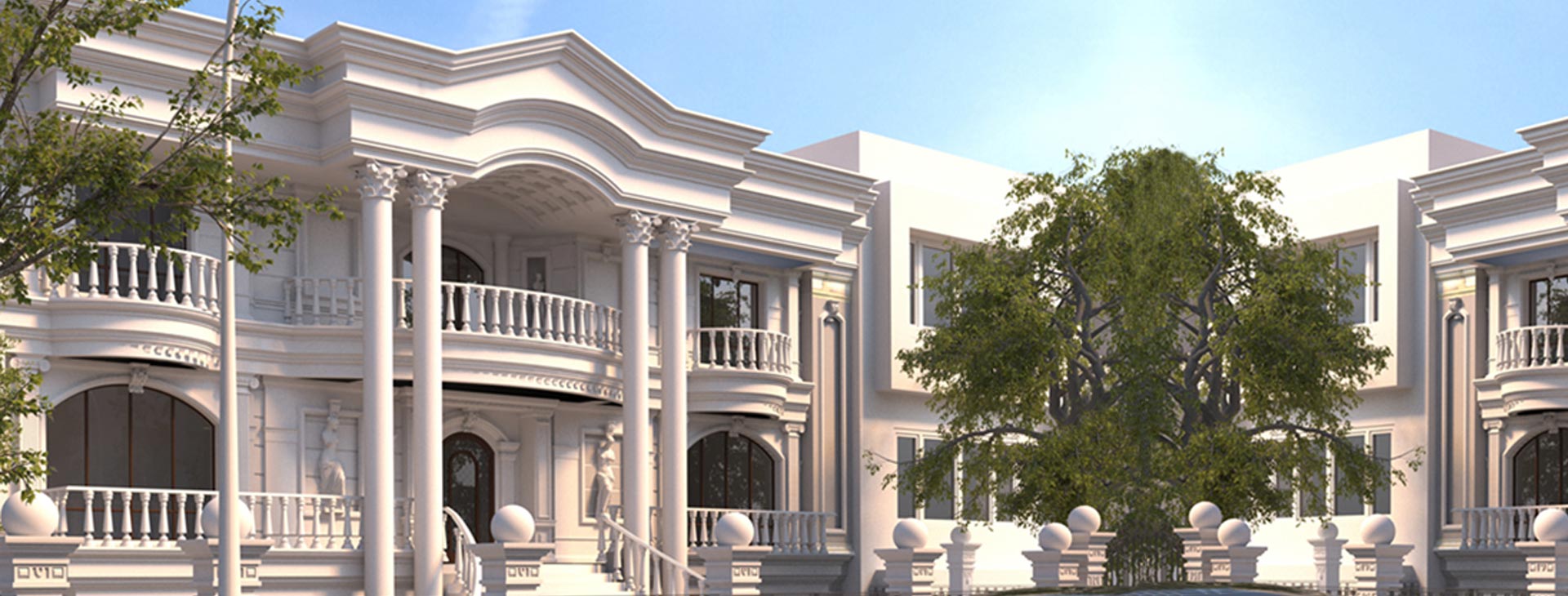 طراحی ویلا کلاسیک پردیس