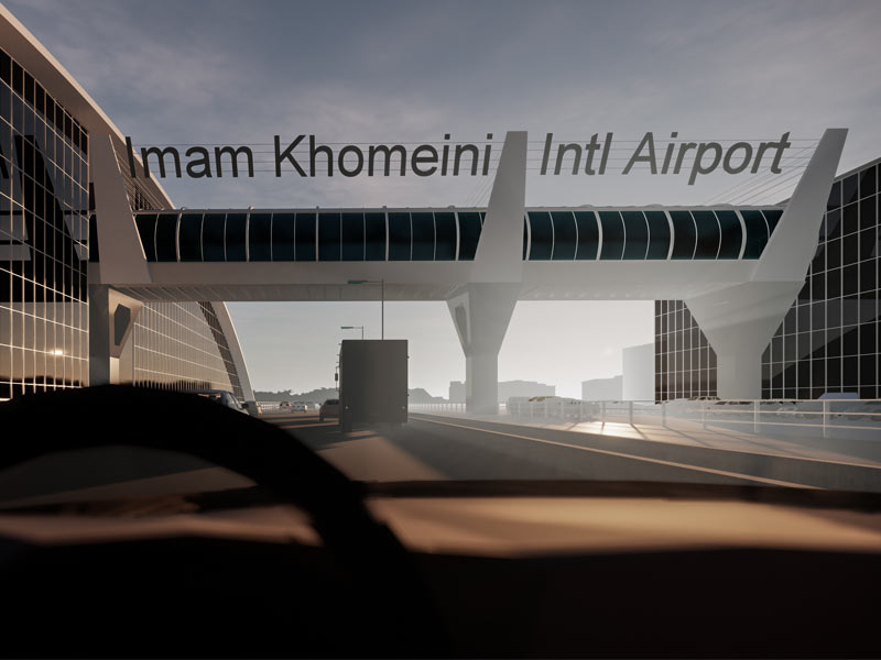 طراحی سازه تابلو تبلیغاتی فرودگاه امام خمینی