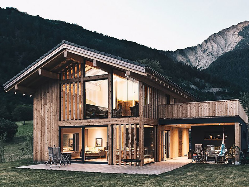 طراحی و ساخت کلبه چوبی در کوهستان