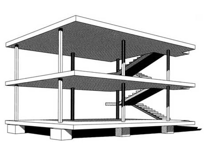 طراحی خانه ی دمینو لوکوربوزیه
