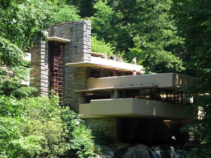 طراحی معماری خانه آبشار رایت 