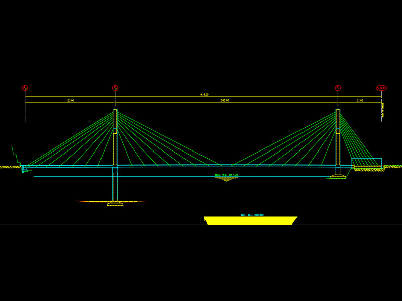 طراحی سازه پل کابلی