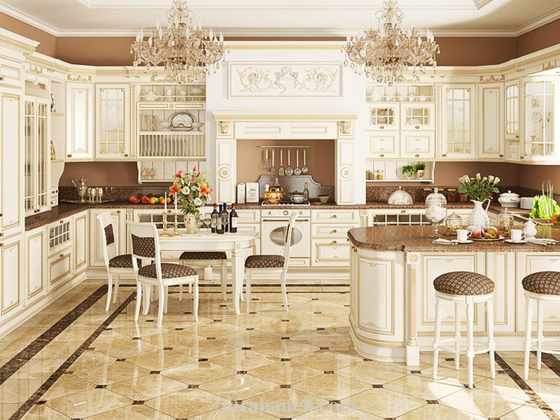 طراحی معماری آشپزخانه کلاسیک