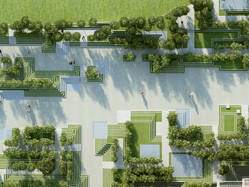 طراحی فضای سبز مجتمع مسکونی