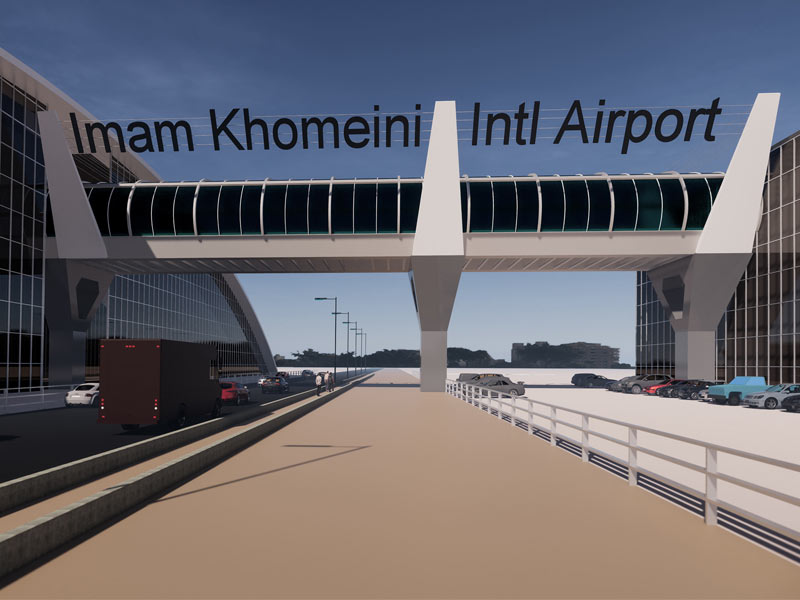 طراحی سازه تابلو تبلیغاتی فرودگاه امام خمینی