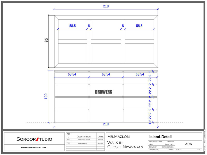 نقشه کابینت ام دی اف 