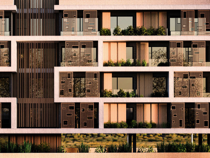 طراحی نمای مدرن آپارتمان