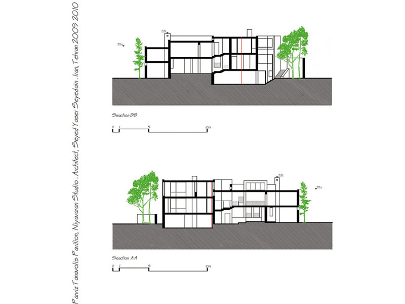 طراحی معماری خانه تناولی کامران دیبا