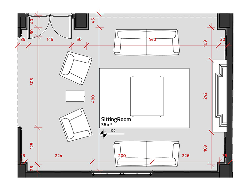 Design Sitting Room Plan