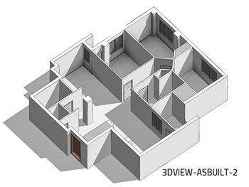بازسازی ساختمان مسکونی طرح سه بعدی