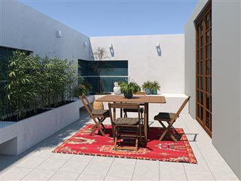 بازسازی و طراحی حیاط خلوت