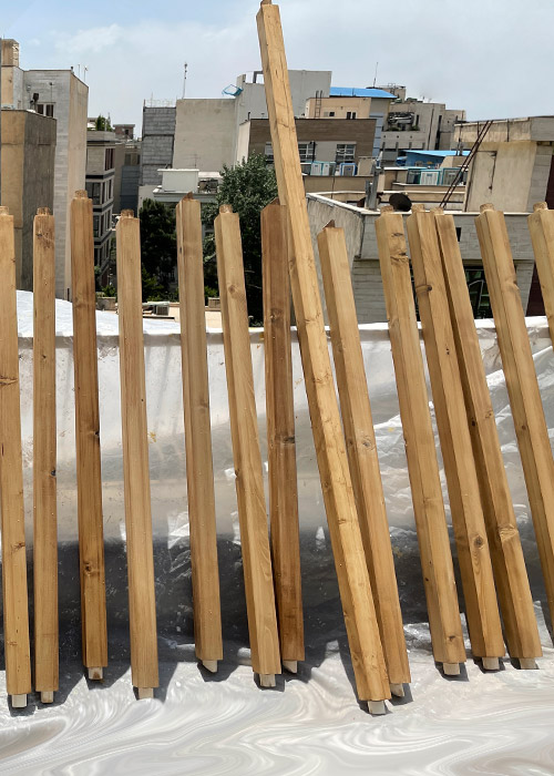 تخت چوبی دو طبقه 
