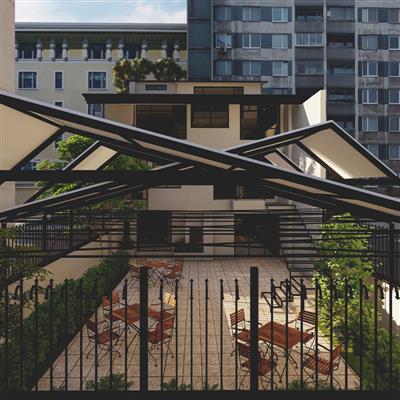 طراحی و اجرای پوشش سقف حیاط